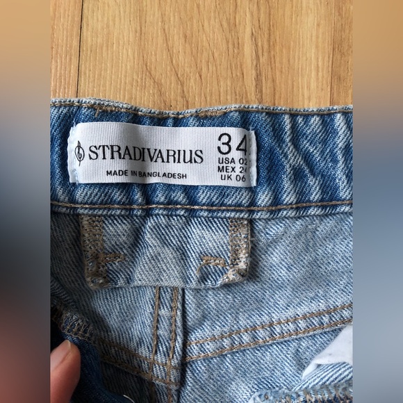 Stradivarius High Waisted Denim Shorts size 02 eu 34 - Picture 8 of 11